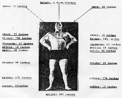 Bert Assirati Measurements